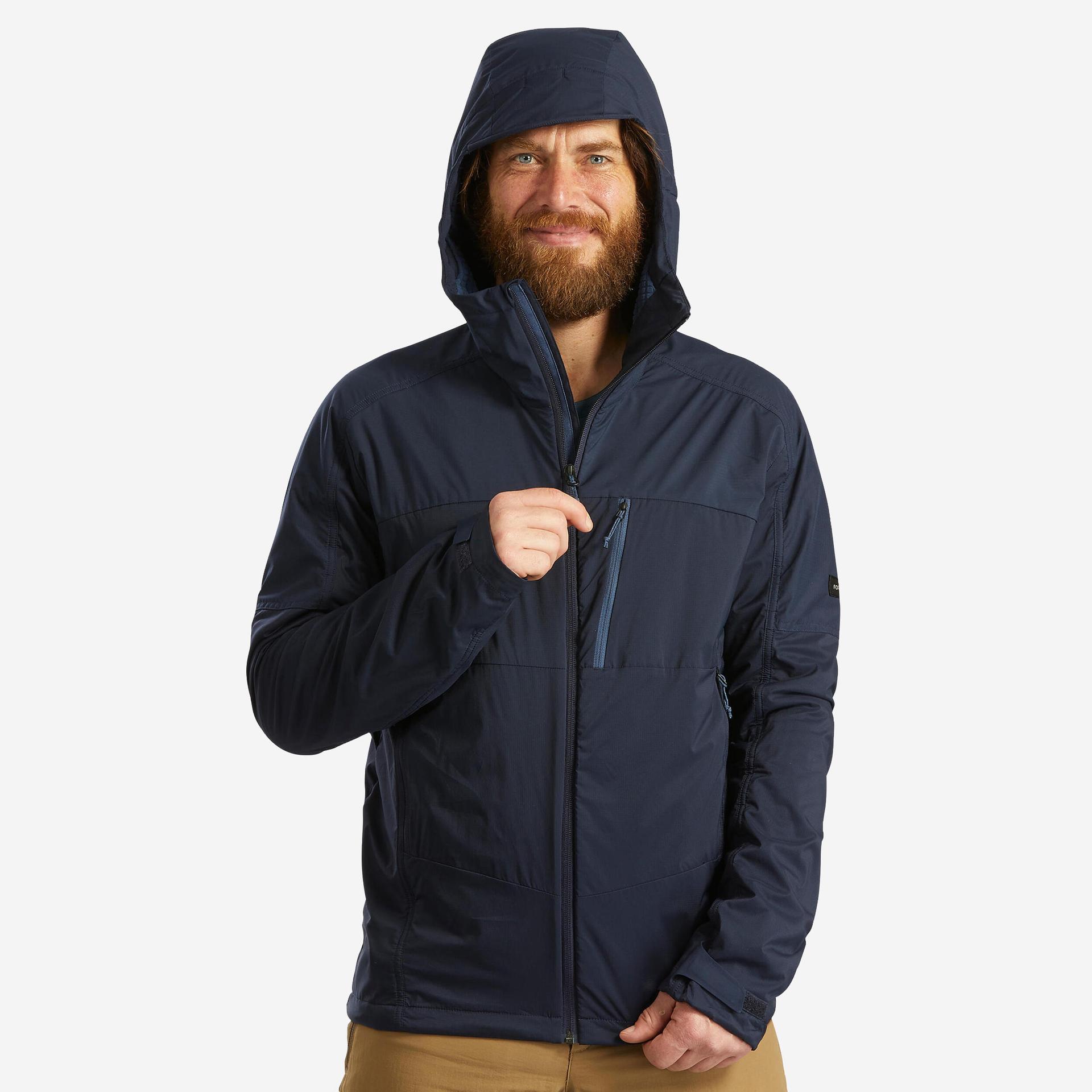 men trekking softshell windbreaker  - mt900 blue