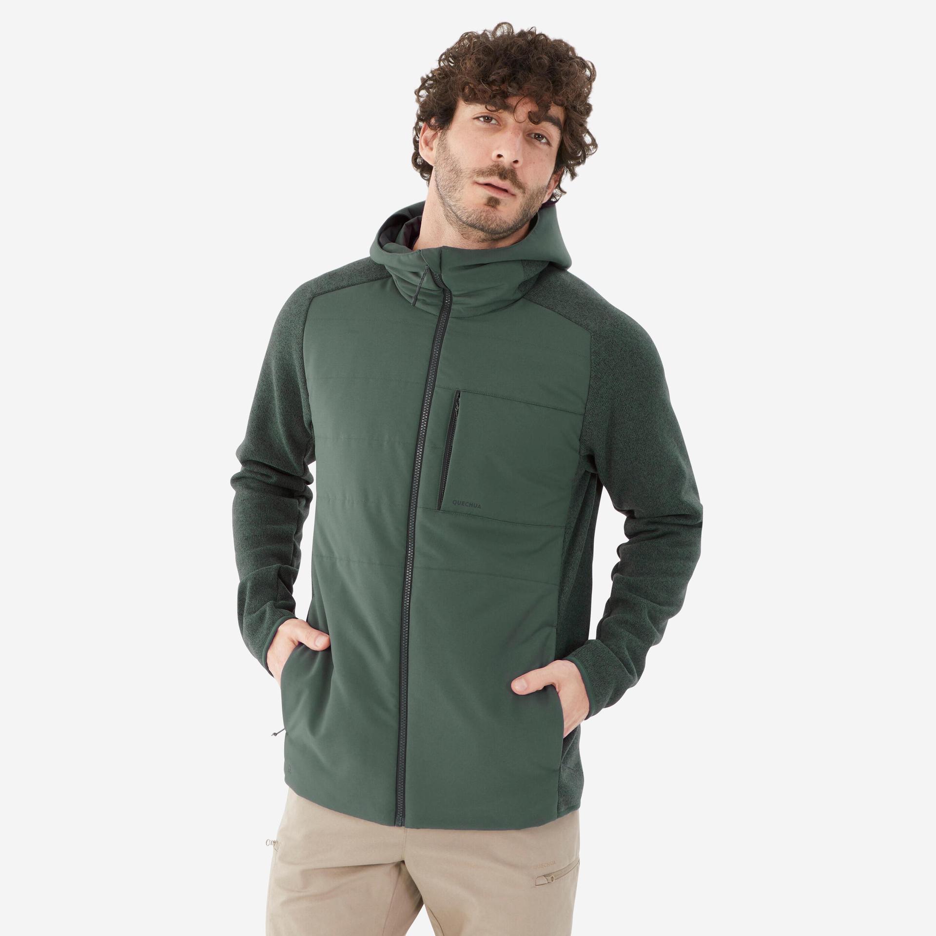 men's hiking hooded sweatshirt - nh500 hybrid