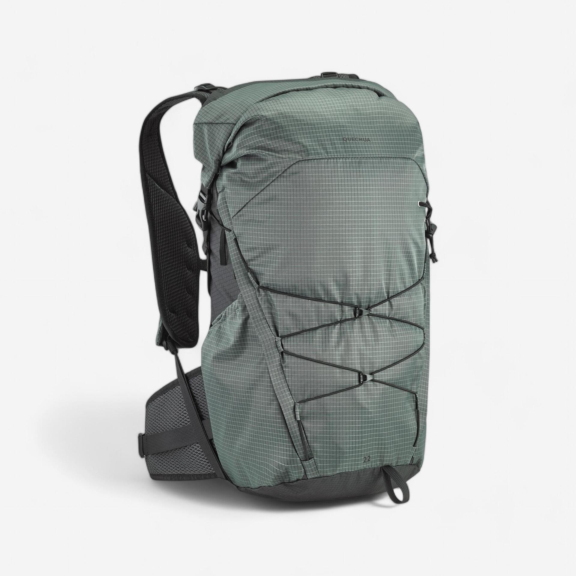 mountain hiking rucksack 22 l rolltop - mh500 light