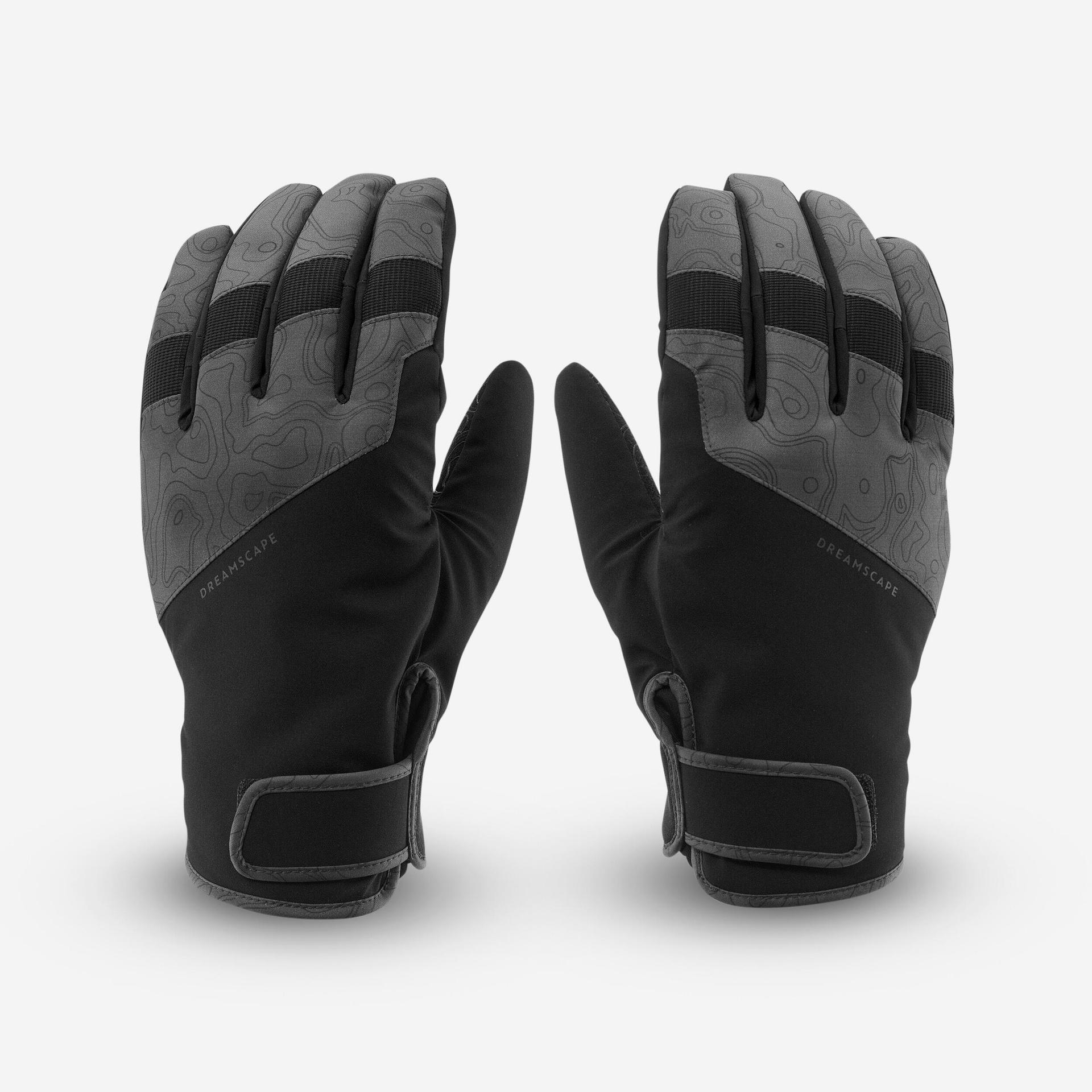 winter gloves for skiing-150 grey and black