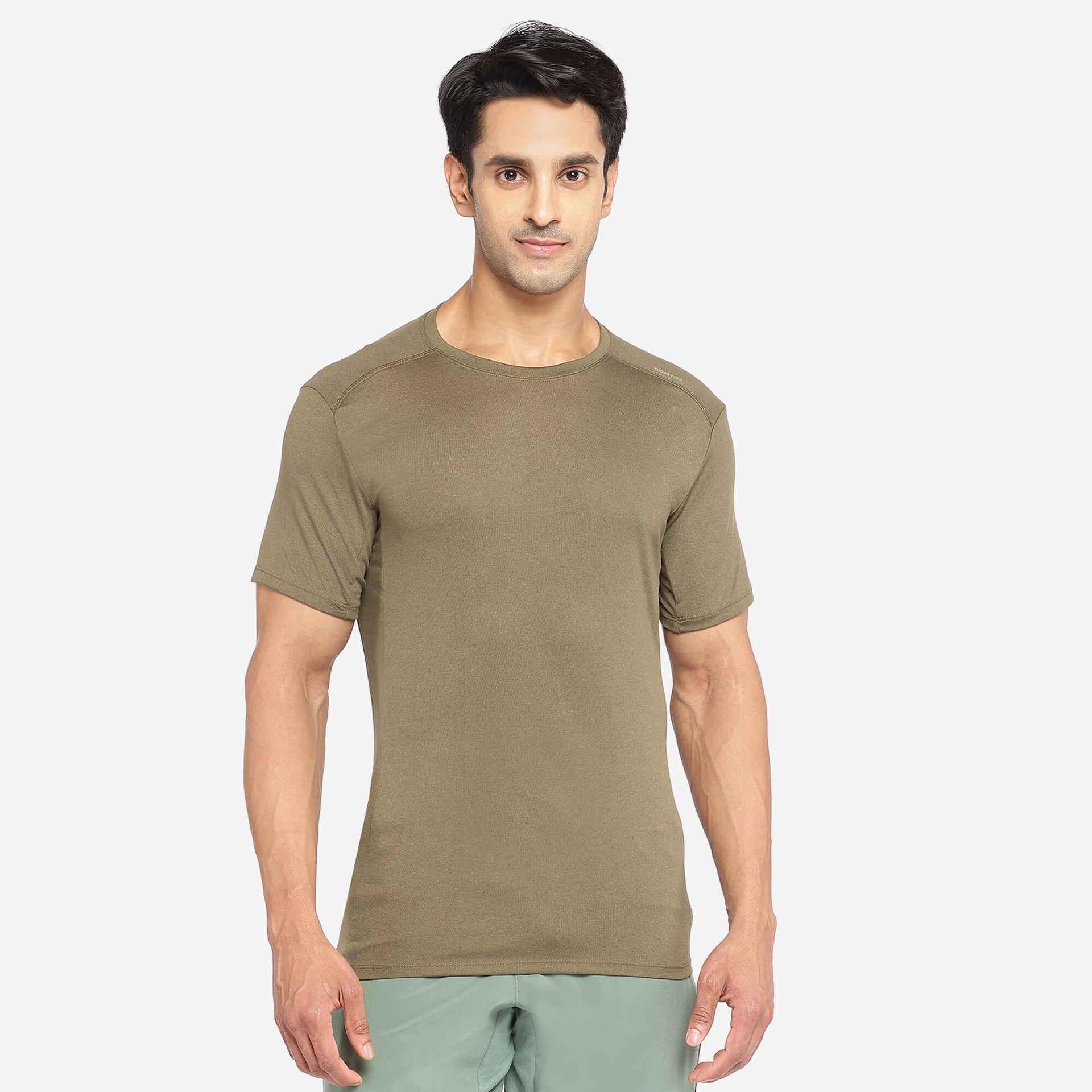 men's crew neck breathable essential fitness t-shirt - green