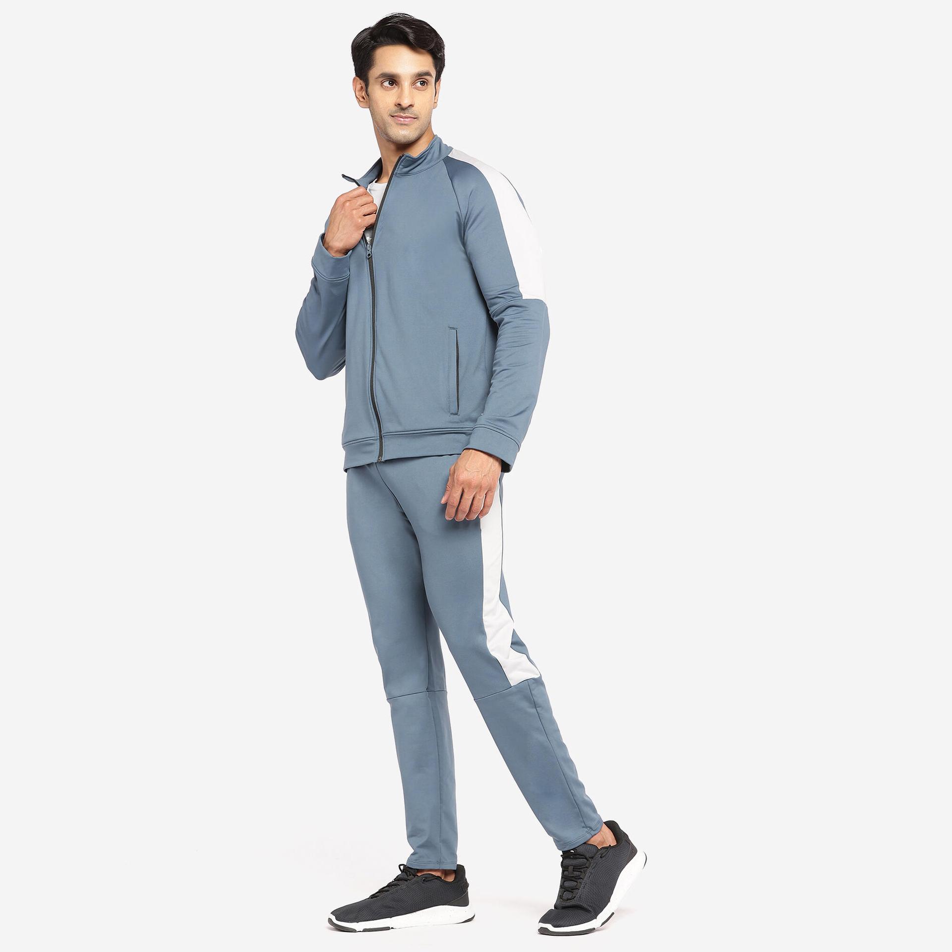 men gym tracksuit slimfit - grey