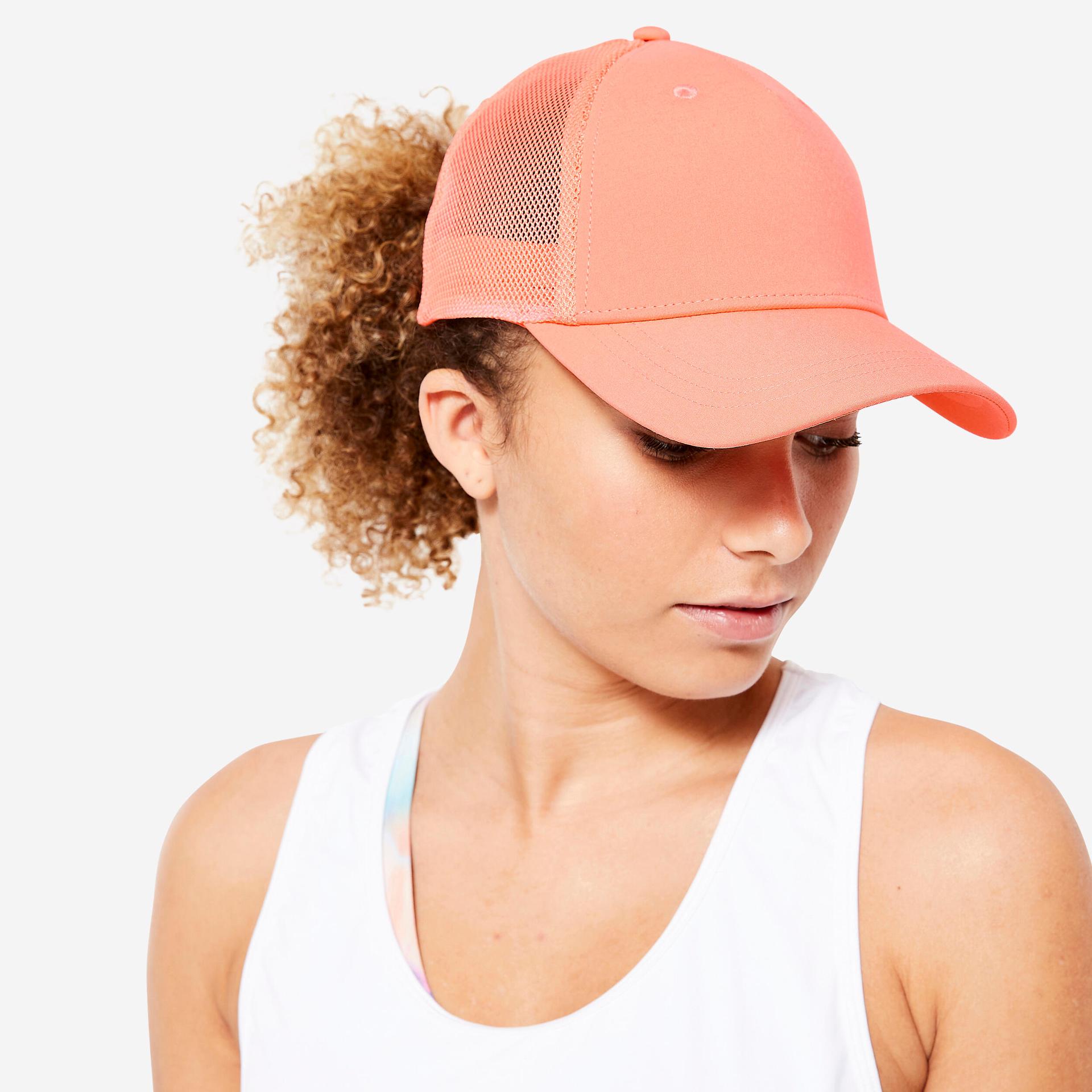 breathable fitness cap - coral