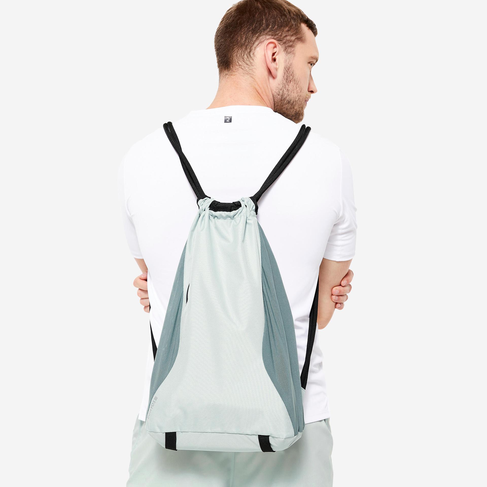 15 l fitness backpack - green/grey