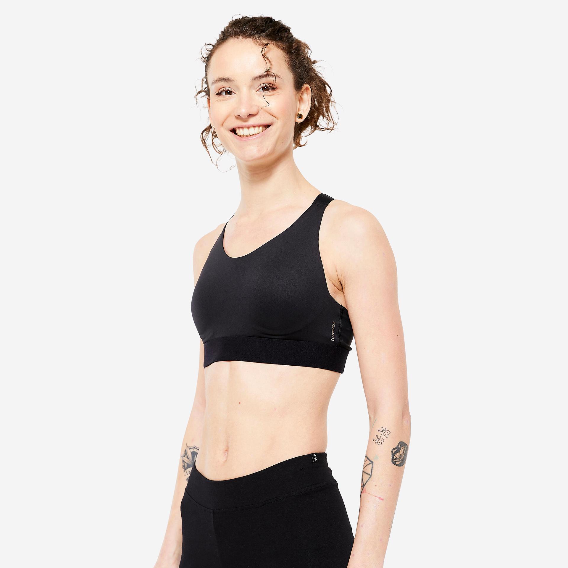 sports bra high support - black