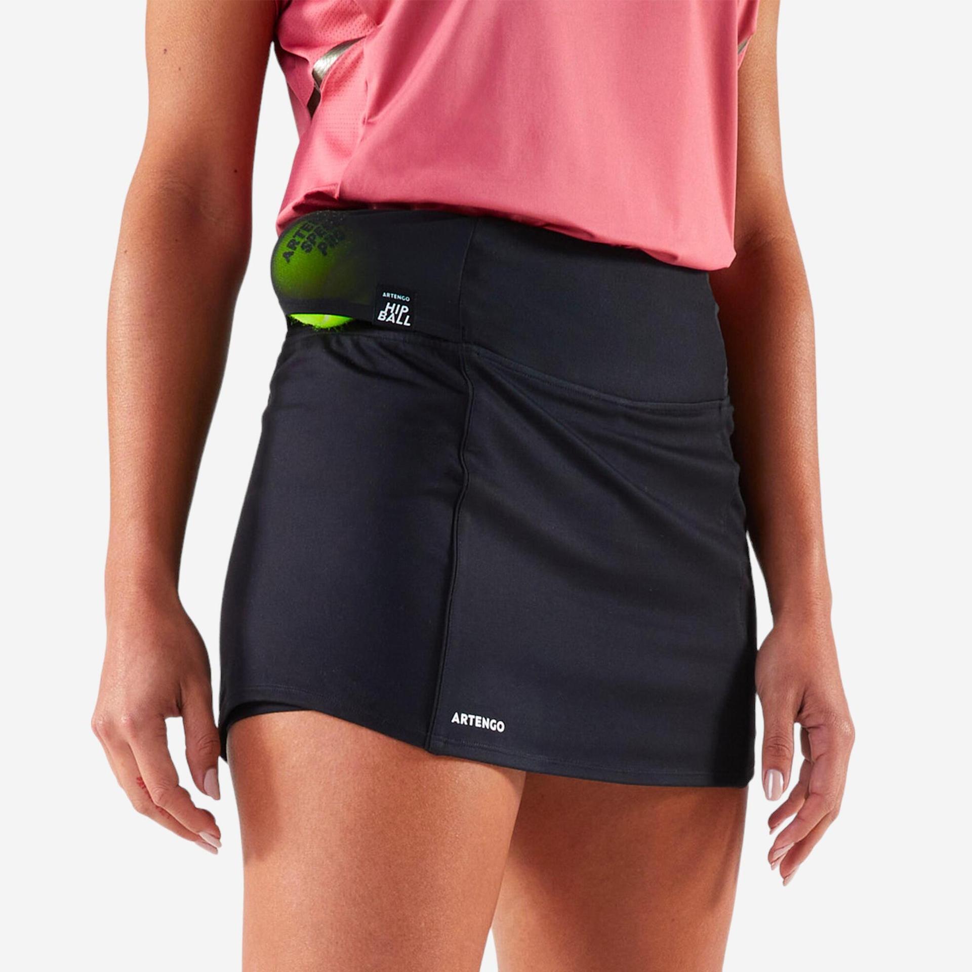 women's tennis dry hip ball skirt - black