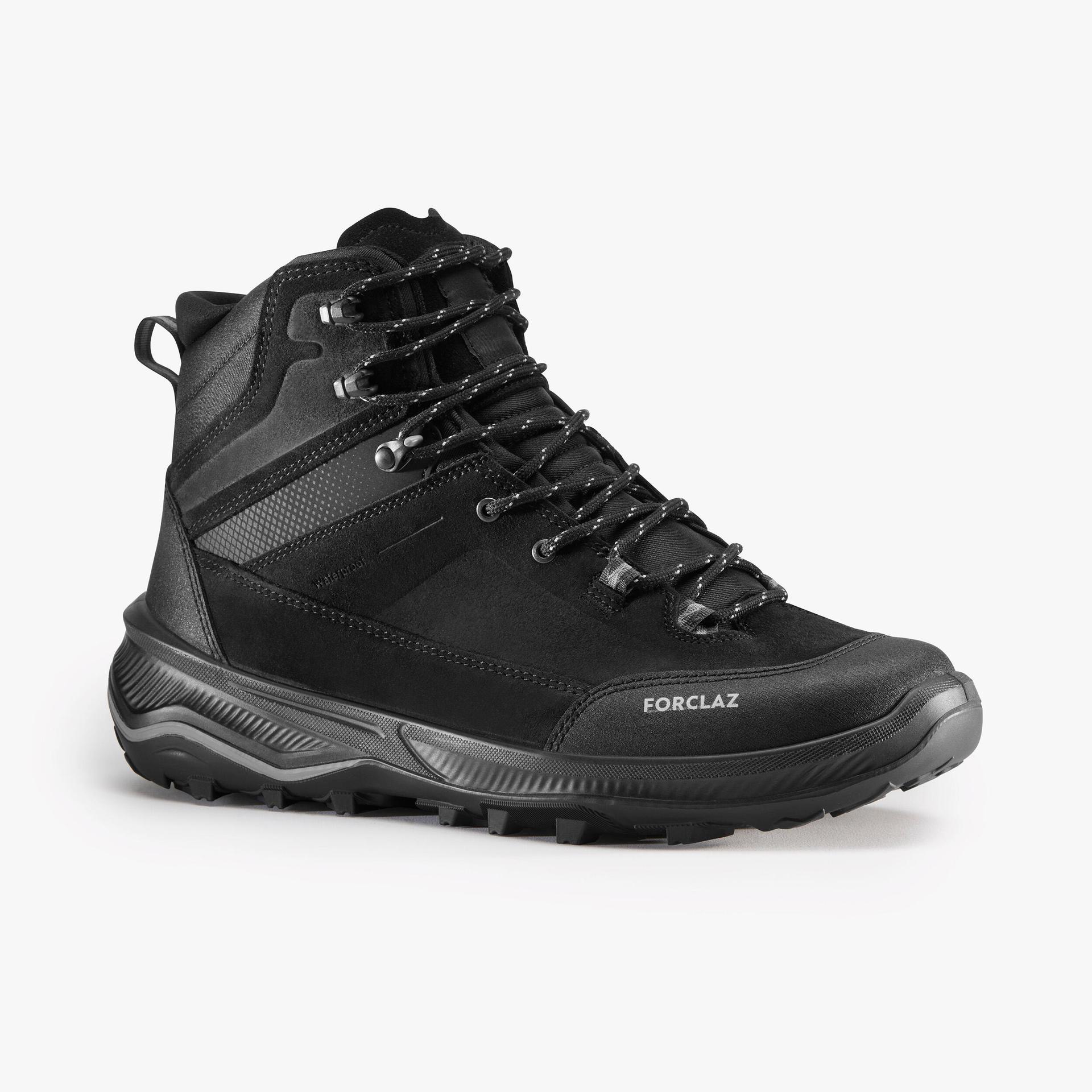 men's leather high trekking boots - mt100