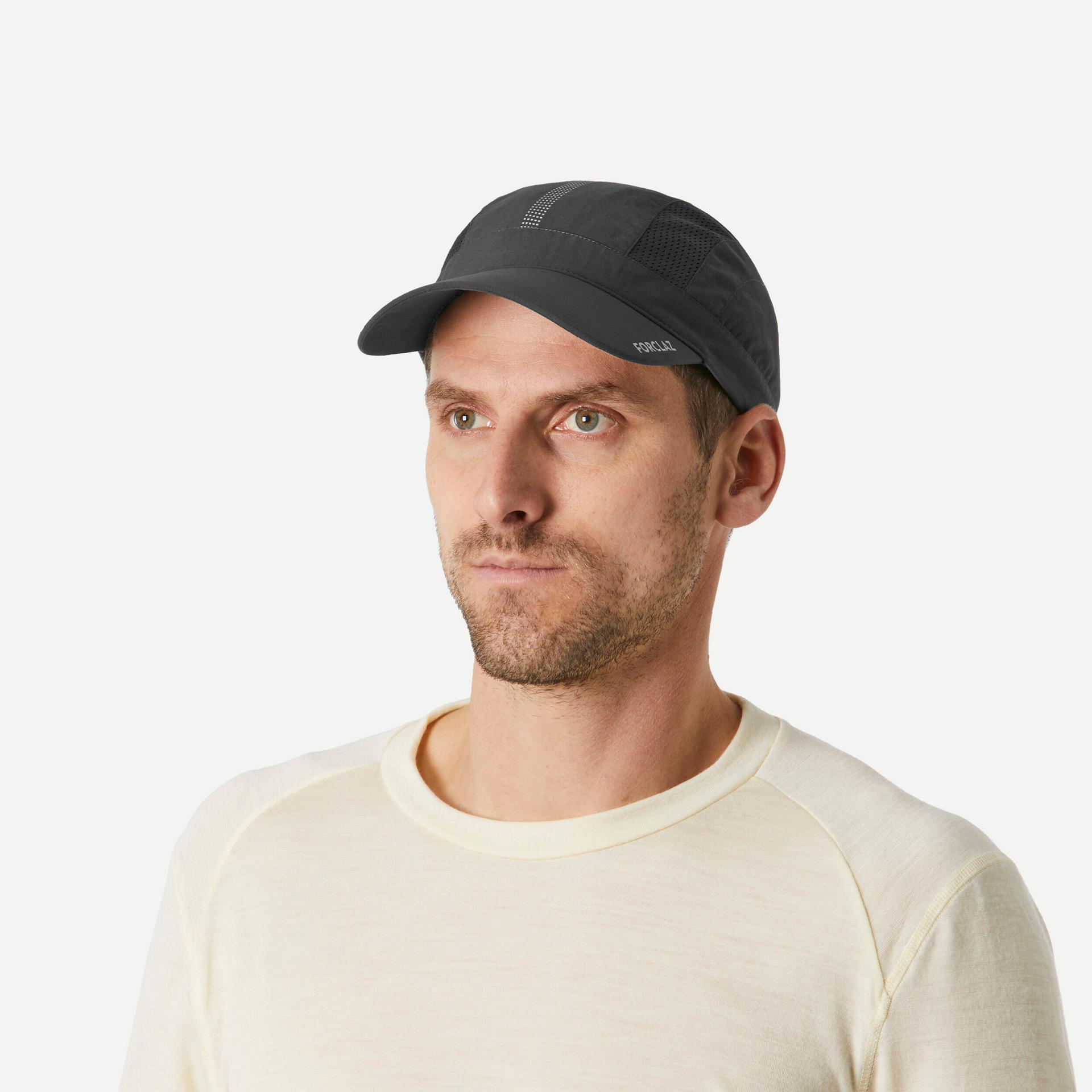 breathable cap trekking  mt500 dark grey