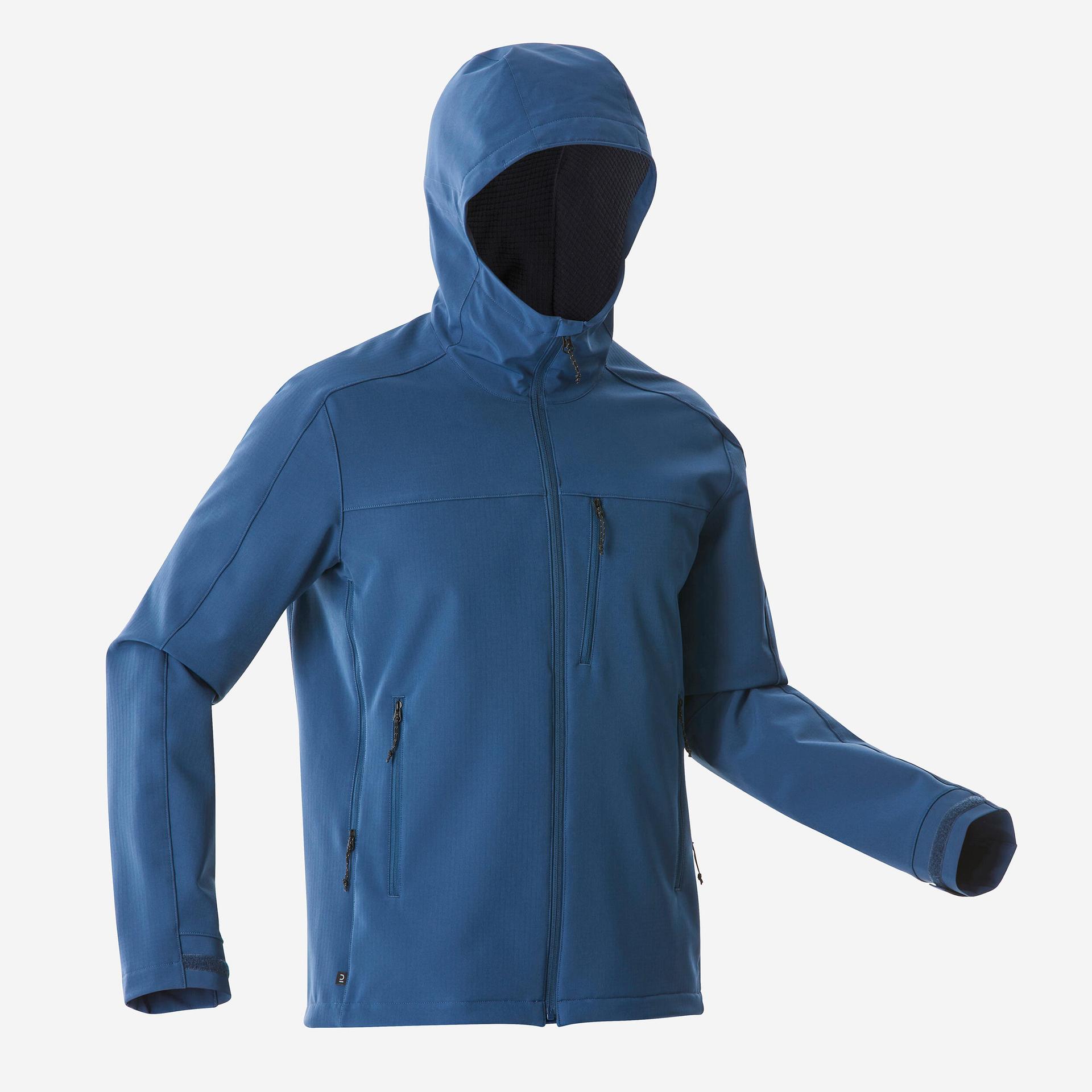 men's softshell mt  500 windwarm jacket - blue