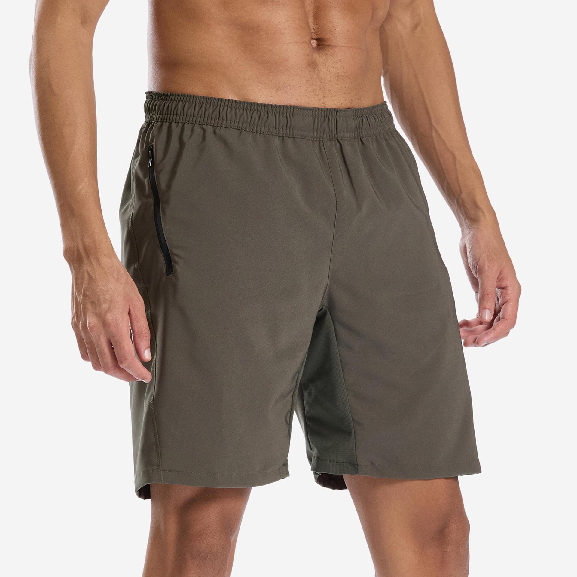 men's zip-pocket breathable essential fitness shorts