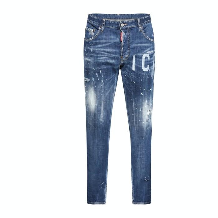 blue distressed jeans