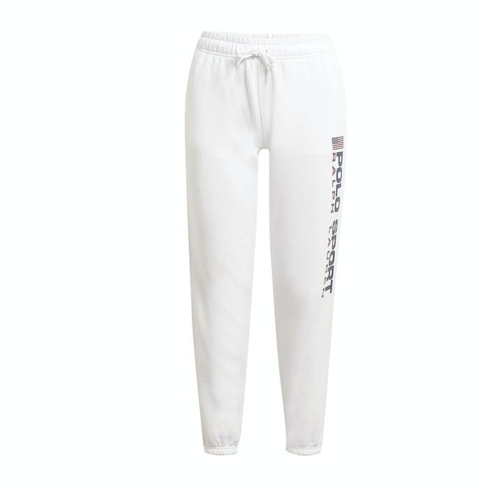 white solid track pants