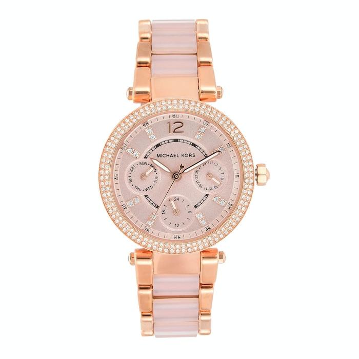 michael kors mini parker rose gold watch mk6110