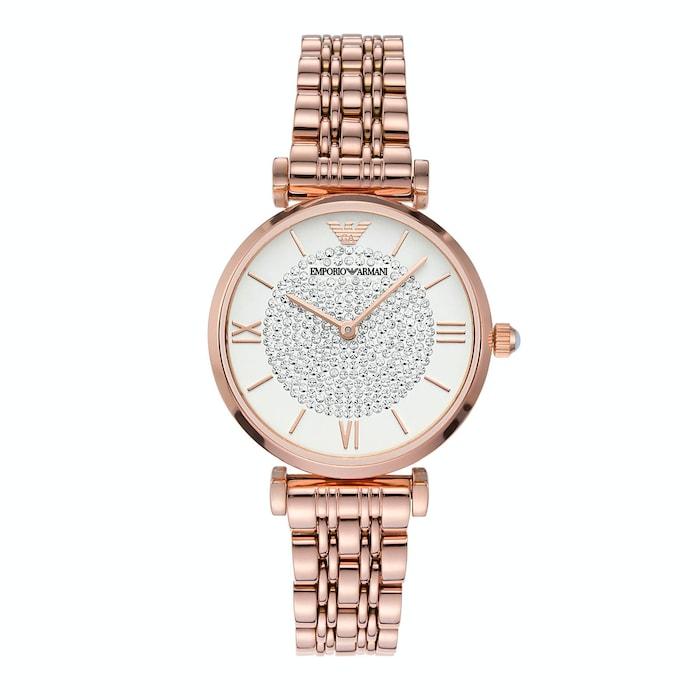 emporio armani rose gold watch ar11244