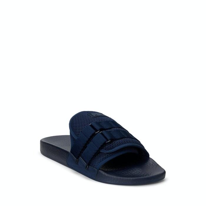 men navy utility mesh slide