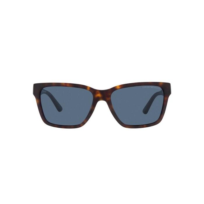 men havana rectangle acetate sunglass