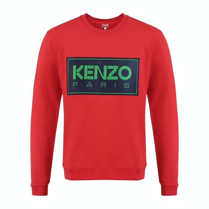 men red kenzo paris sweatshirt