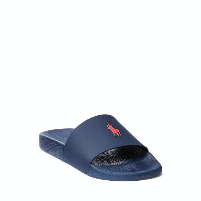 men navy signature pony slide