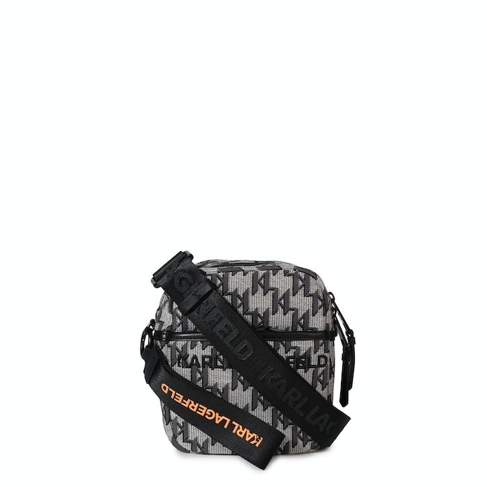 women black jacquard patterned sling bag