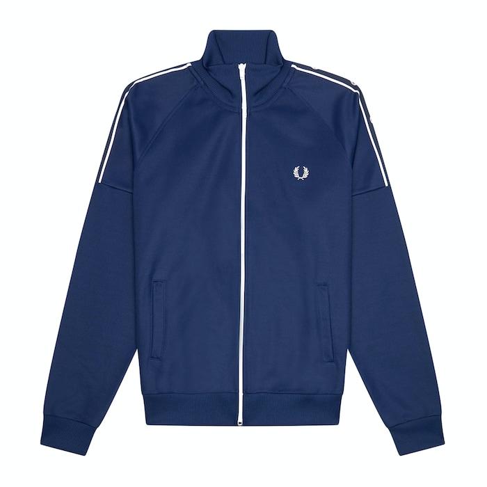 men taped sleeve track jacket