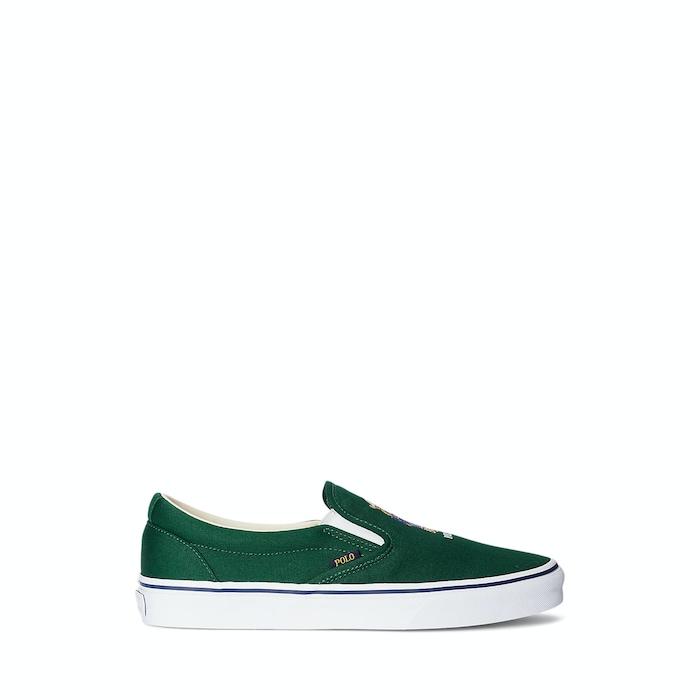 men dark green keaton polo bear slip-on sneaker