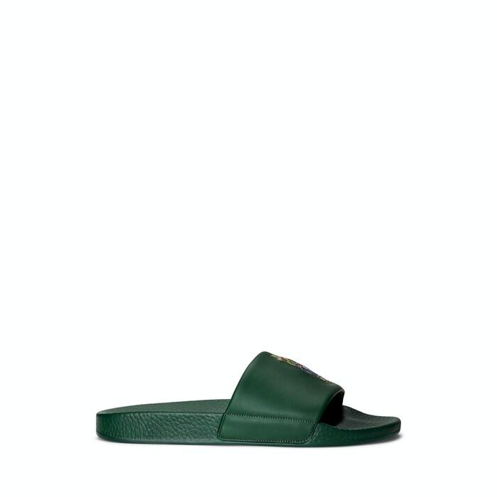 men green polo bear slide