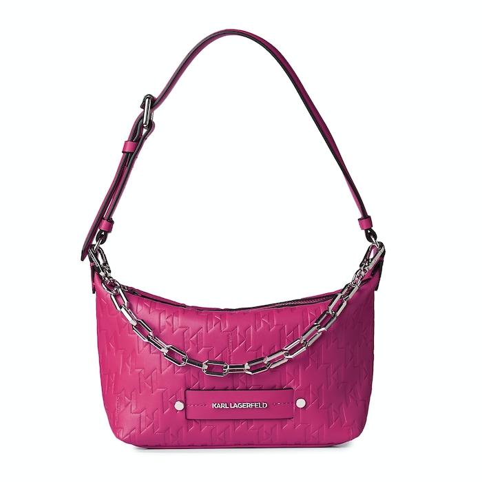 women pink kushion monogram-embossed shoulder bag