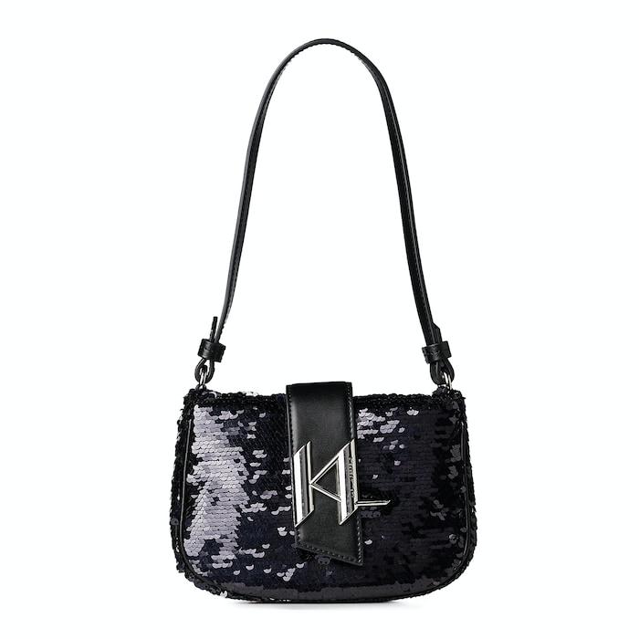 women black evening sequinned hobo bag