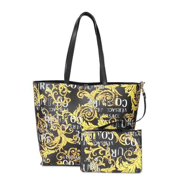 women multicoloured baroque pu tote bag