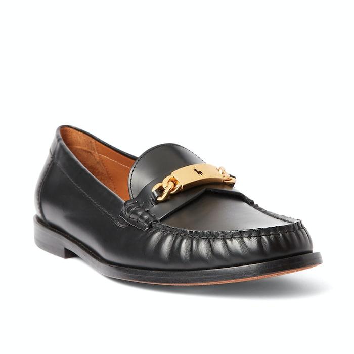 women black polo id calfskin loafer