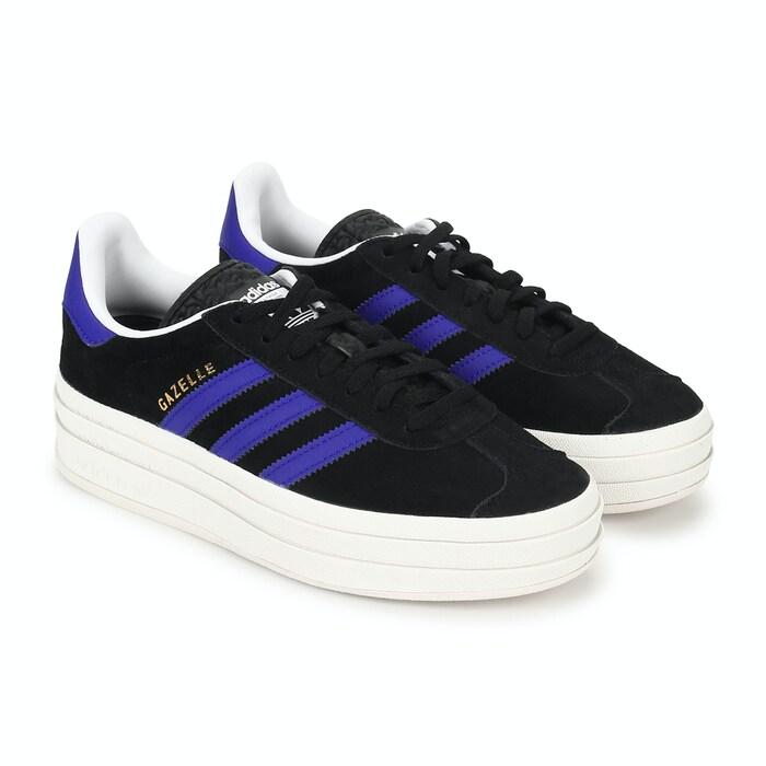 women black gazelle bold 3 blue stripes sneakers