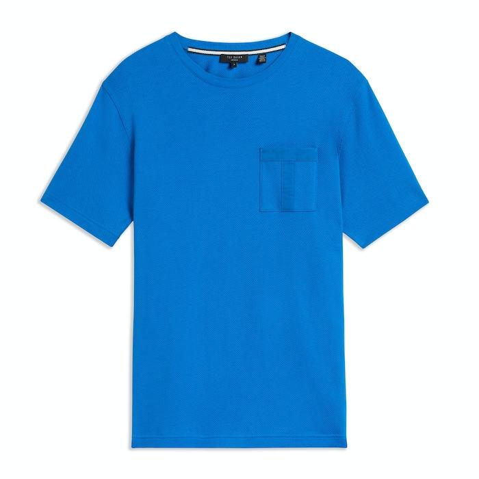 men blue short sleeve t-shirt with t pocket