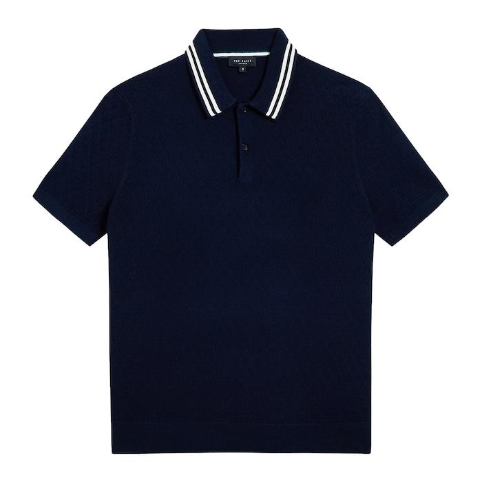 men navy short sleeve regular t stitched polo