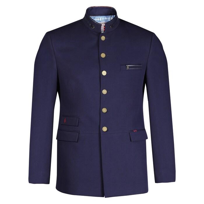 men navy crested bandgala jacket