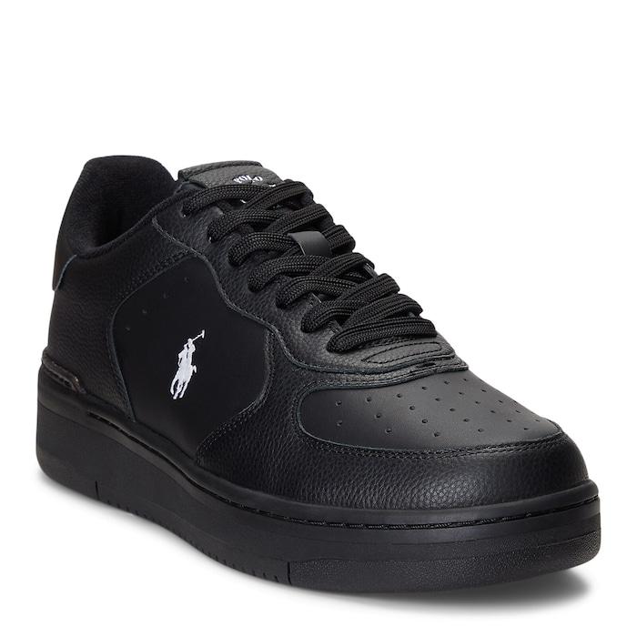 men black masters court leather sneaker