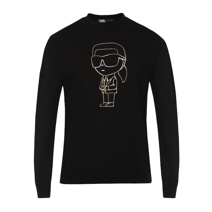 men black ikonik frame print sweatshirt