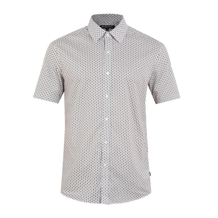 men white all-over mk logo shirt