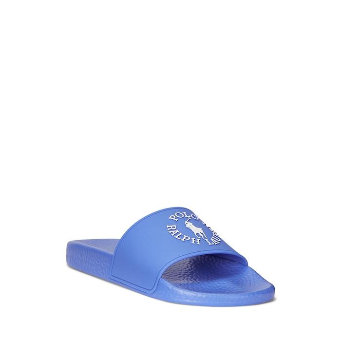 men blue logo slide