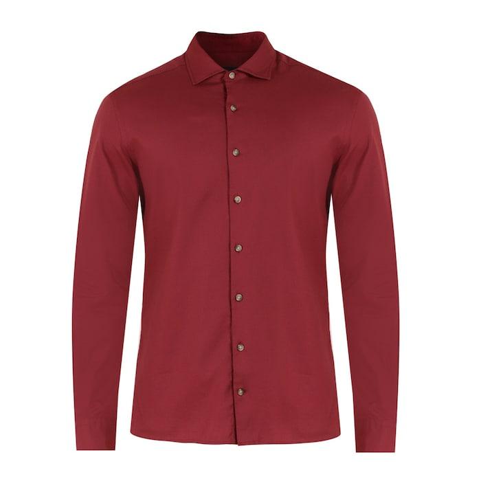 men wine solid shirt