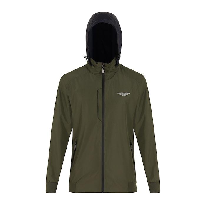 men olive am hyper softshell hooded jacket