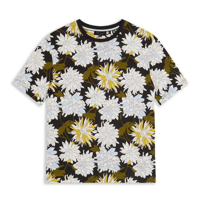 men multicoloured floral print t-shirt