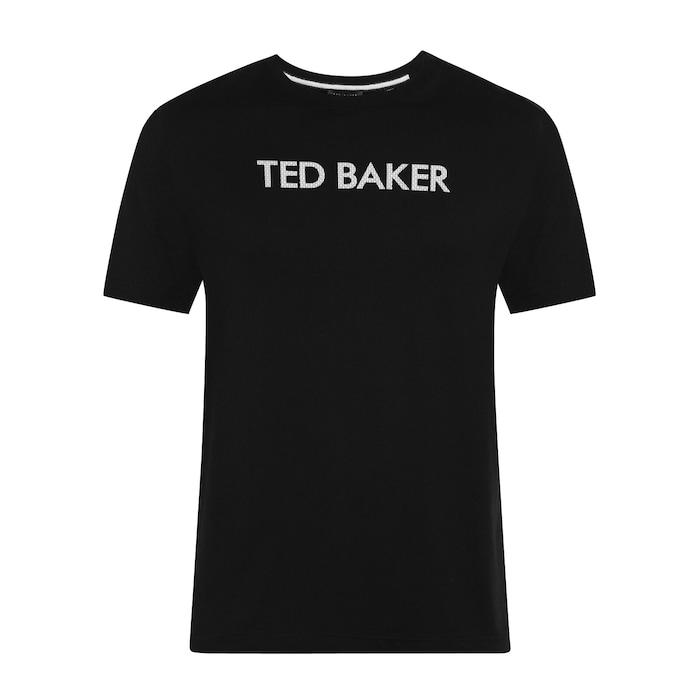 men black printed brand-name t-shirt