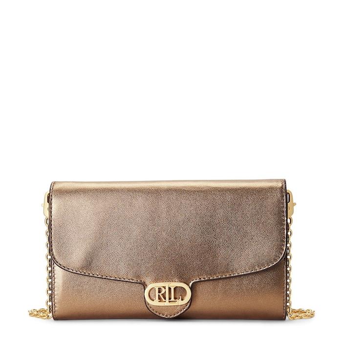 women gold metallic leather medium adair crossbody