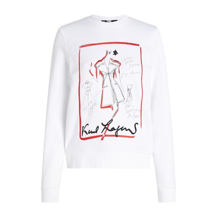 women white karl archive sweatshirt