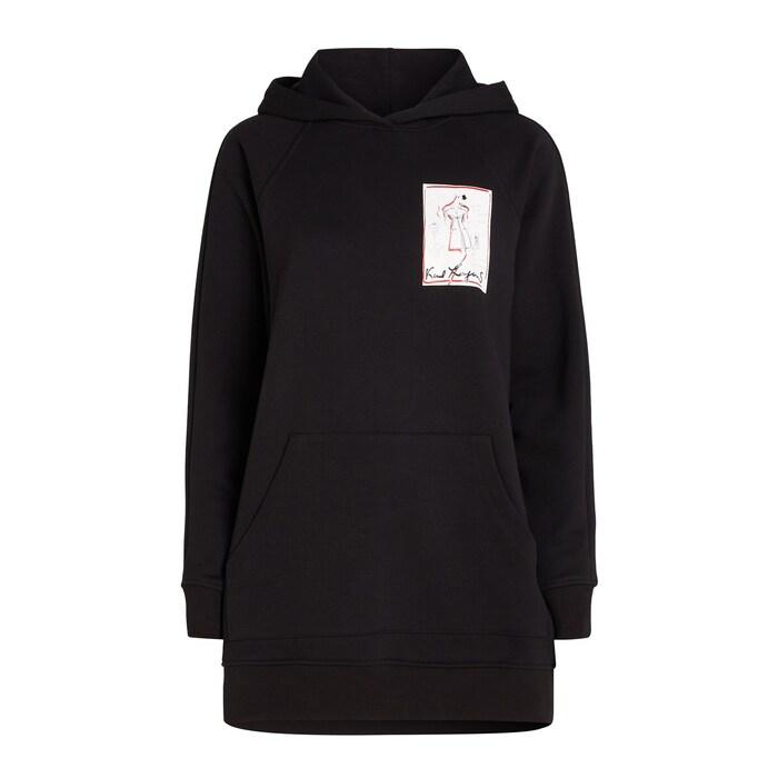 women black karl archive oversize hoodie