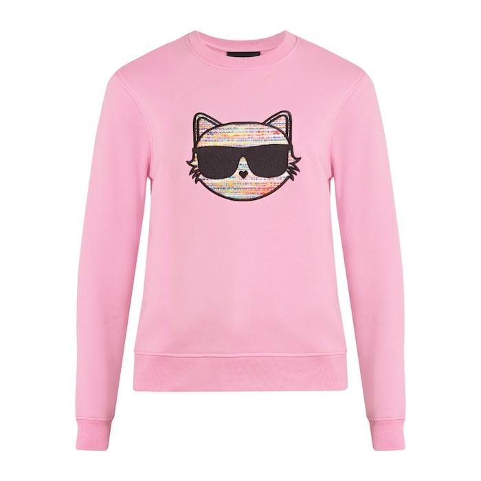 women lilac ikonik choupette boucle sweatshirt