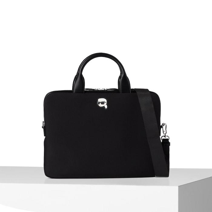 men black karl ikonik document bag