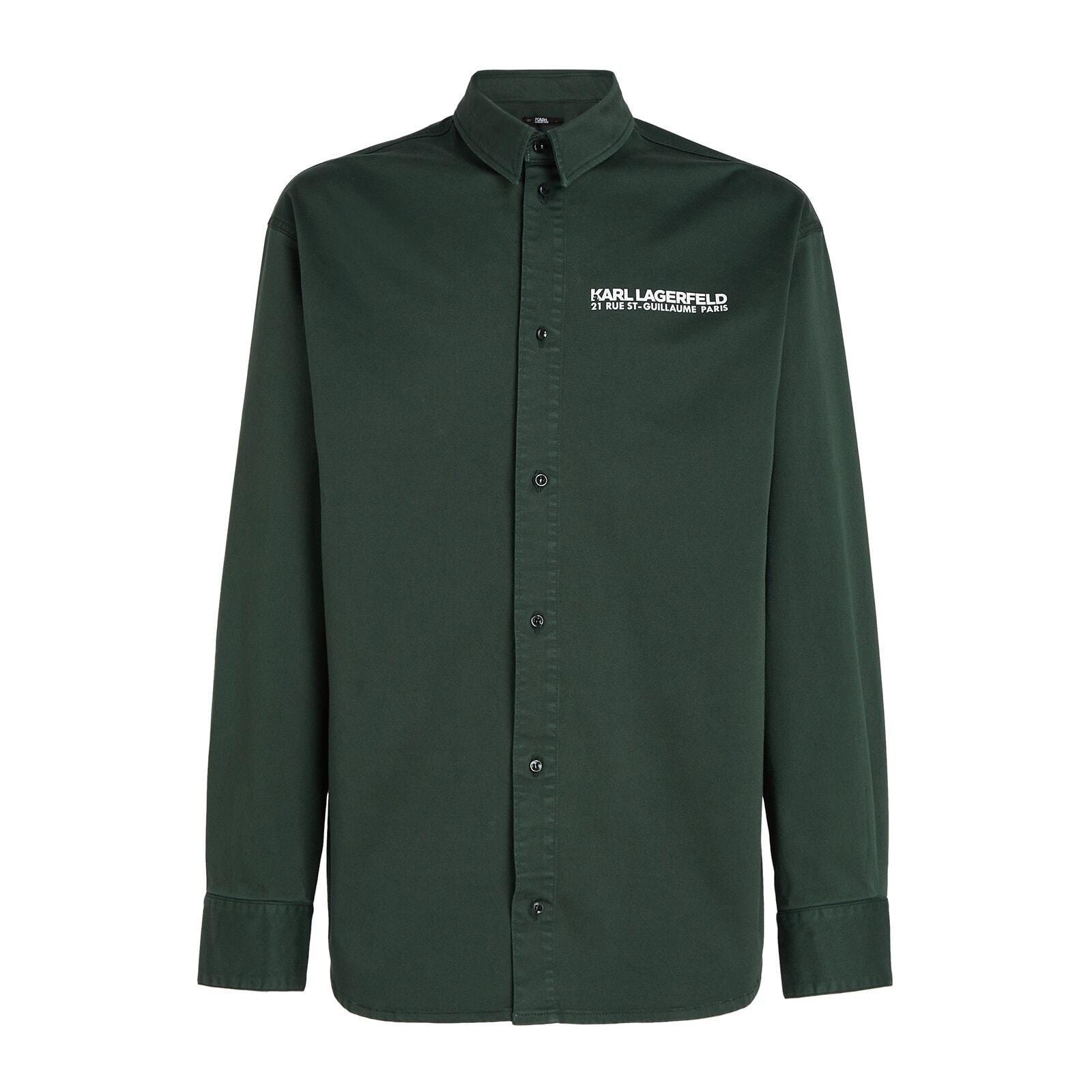 men dark green rus st-guillaume washed shirt