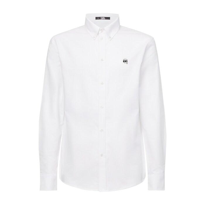 men white solid karl ikonik shirt