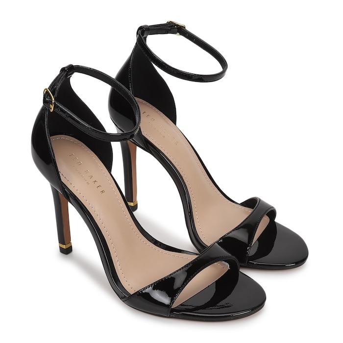 women black strappy stilettos